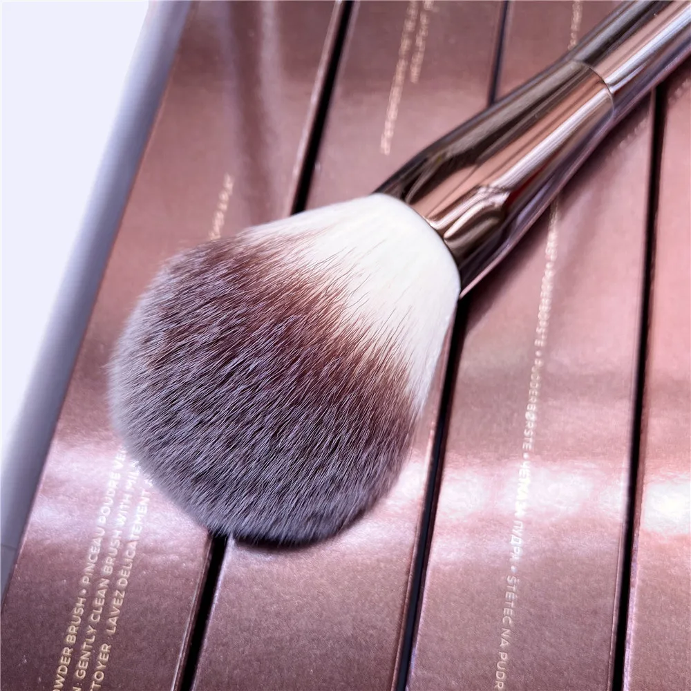 hourglass Veil Powder Makeup Brush - Double-ended Powder Highlighter Setting Cosmetics Makeup Brush Ultra Soft Synthetic Hair