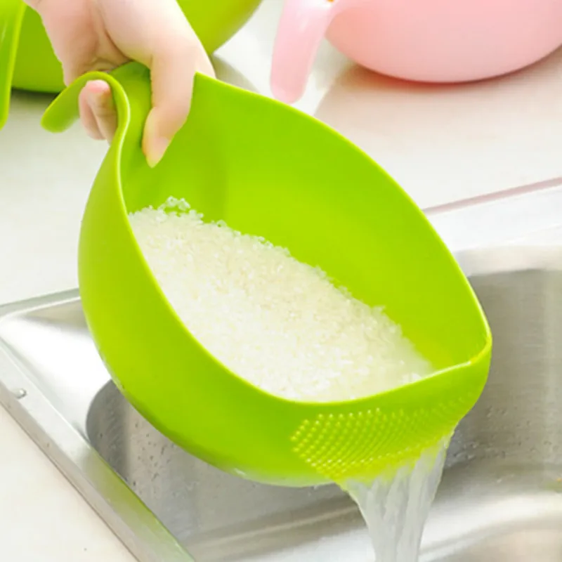 Kitchen Drain Basket Bowl Rice Washing Filter Strainer Basket Sieve Drainer Vegetable Friut Cleaning Gadget Kitchen Accessories