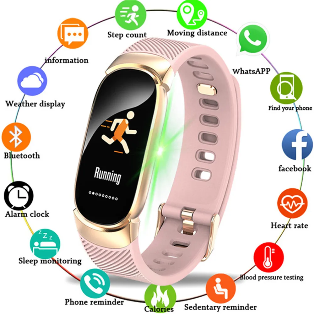 

QW16 Women Smart Watch Men Heart Rate Blood Pressure Oxygen Monitor Sport Tracker Wristband Bluetooth Smartwatch For Andriod IOS