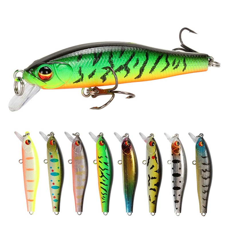 

8pcs/lot sinking Minnow Fishing Lure 7cm 5.8g Artificial Hard Bait Wobblers Bass Lures Crankbait Pike Treble Hooks Pesca Tackle