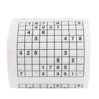 1 Roll 2 Ply Number Sudoku Printed WC Bath Funny Toilet Paper Tissue  Jag Gift Drop Shipping Bathroom Supplies
