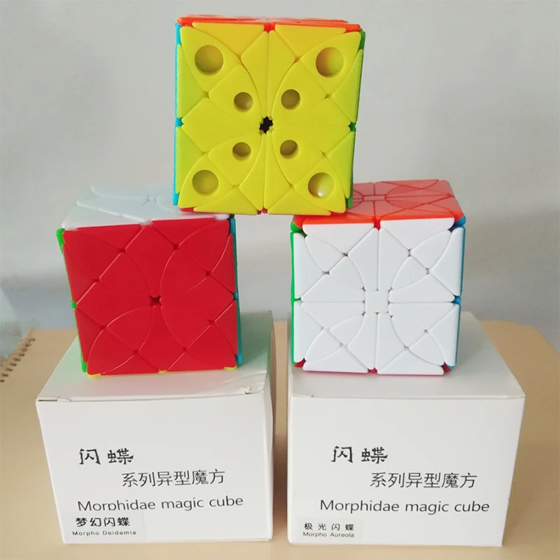 New FangShi Lim Morphidae Magic cube Puzzle Funs Lim Morpho Deidamia Aureola Helenor Octavia Stickerless Cubos Magico Kids Toys