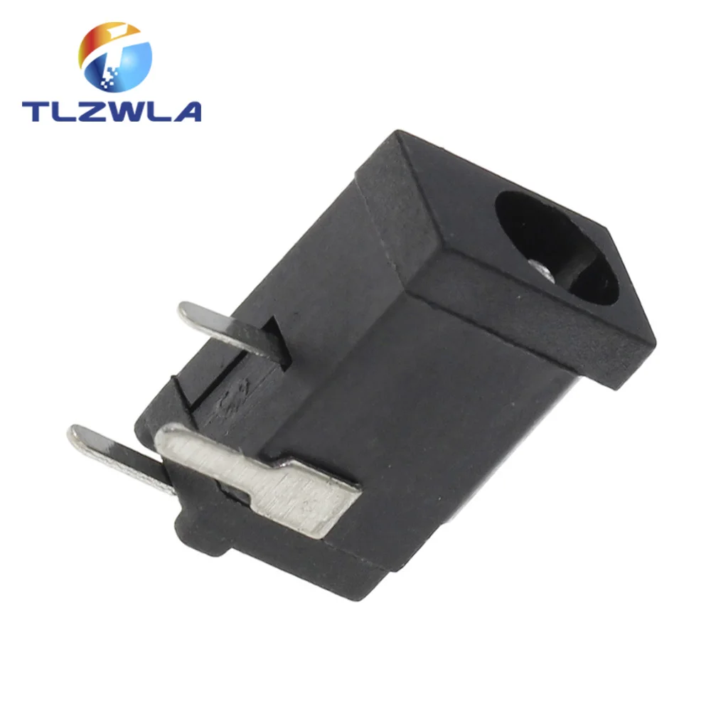 10PCS Hot Sales High Quality DC-002 0.3A 50V Black DC Power Jack Socket Connector DC002 3.5*1.3mm 1.3 Socket