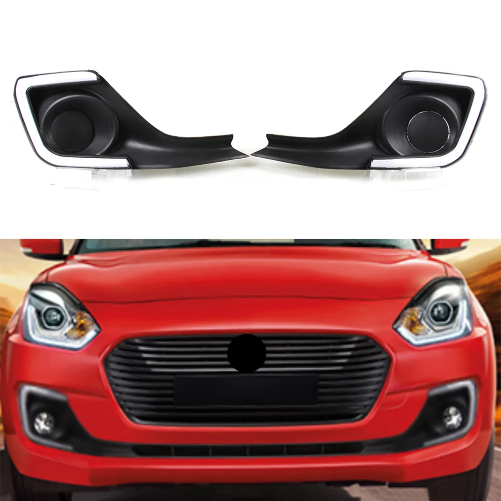 

1Pair Car LED DRL Front Bumper Turn Signal Lamp Daytime Running Lights For Suzuki Swift 2017 2018 2019 2020 2021 2022 2023