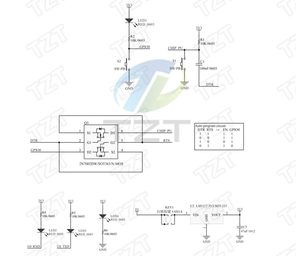 ESP8266 ESP-32 ESP32 Entwicklungsboard ESP32 Testboard Brennvorrichtung Werkzeug Downloader für ESP-12F/07S/12S – Detail 5