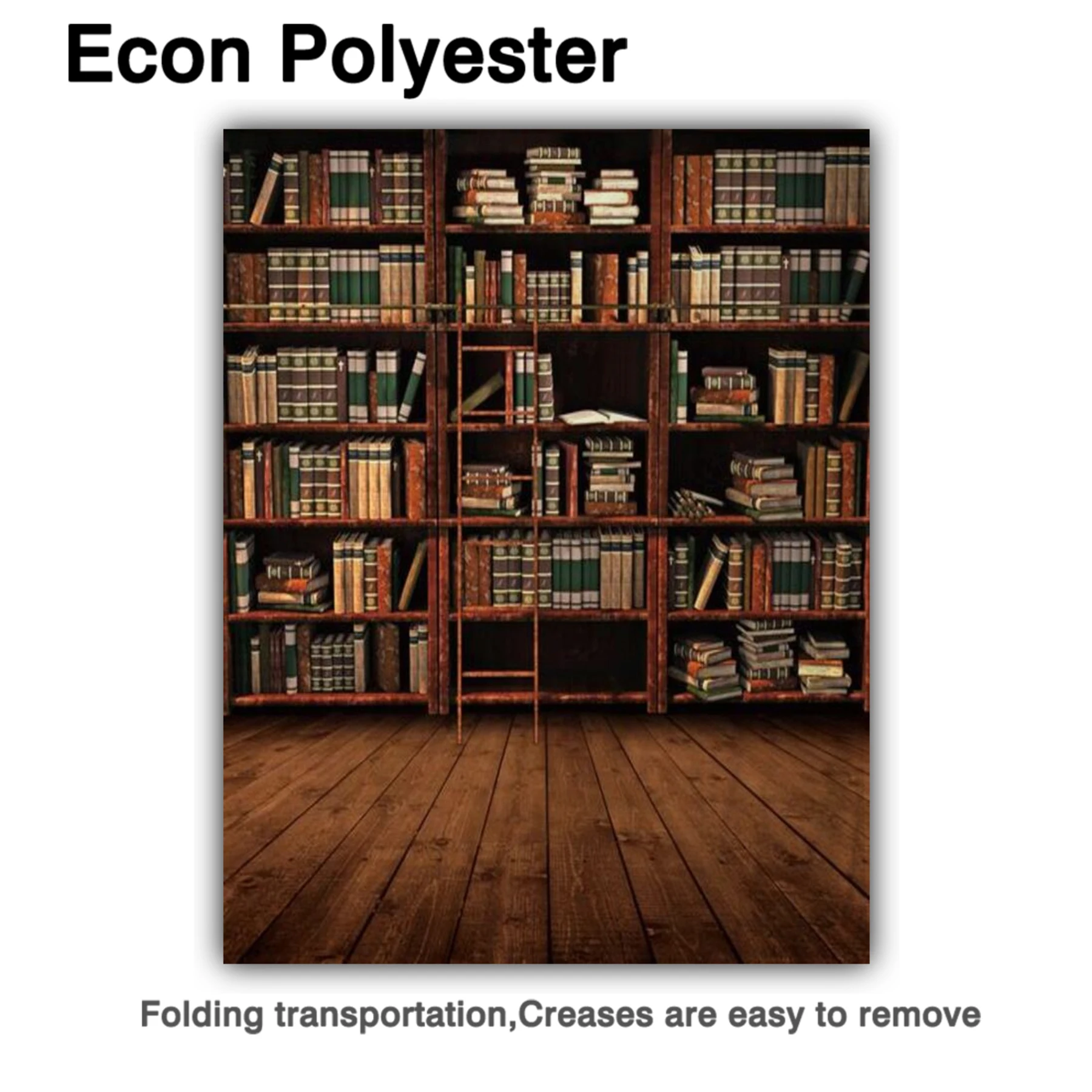 Funnytree Bookshelf Library ฉากหลังการศึกษาชั้น Vintage บันไดโรงเรียนสำเร็จการศึกษาถ่ายภาพ Props Photocall พื้นหลัง