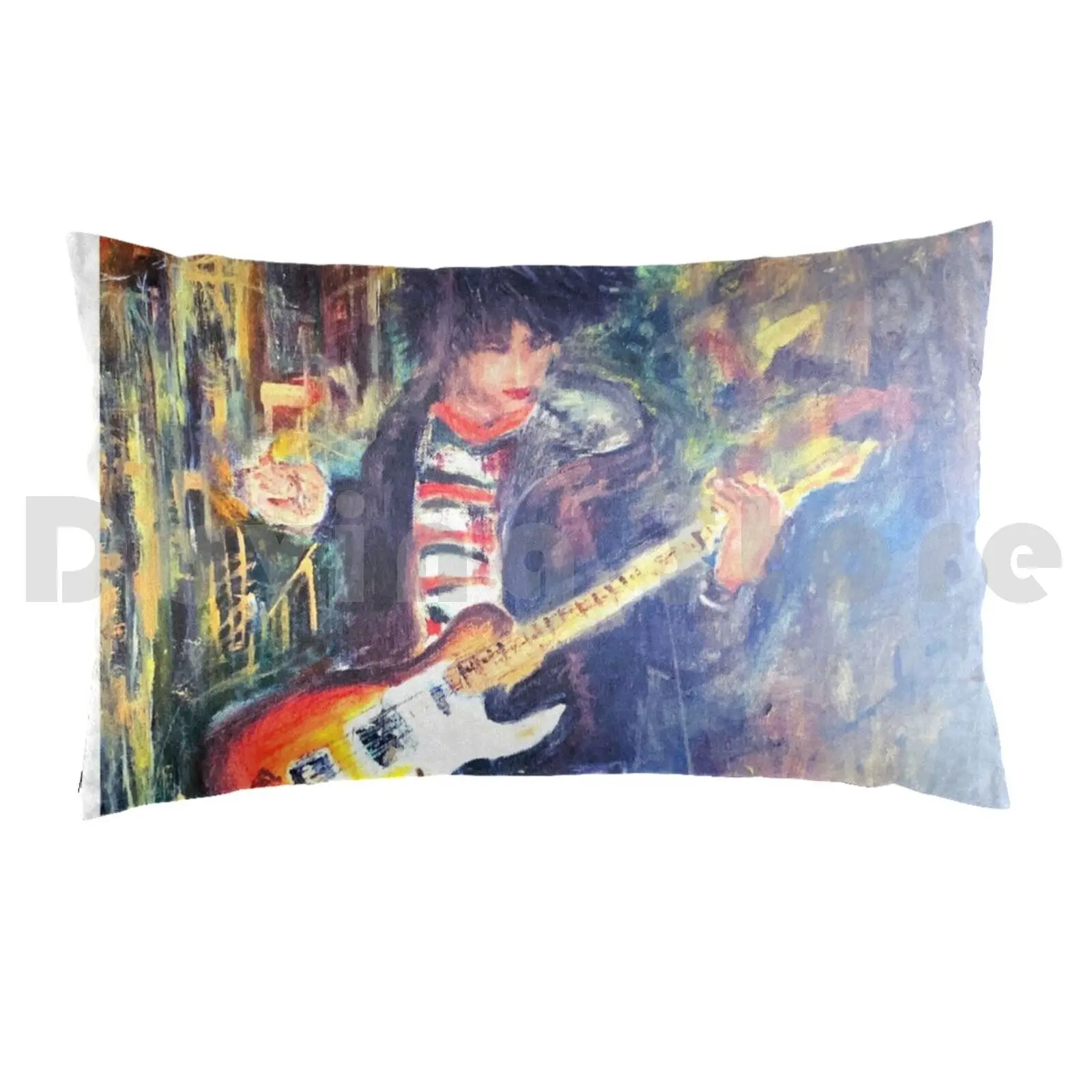 Rock The CasbahPillow case Guitar N Roll Radiohead Jimmy Page Classic Acrylic Music Telecaster