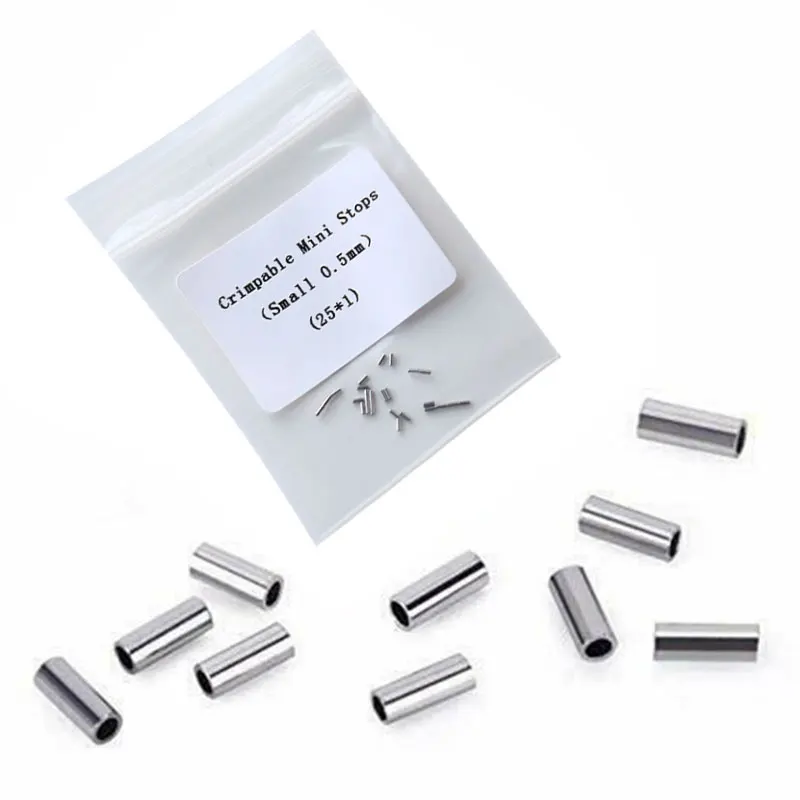 Dental 50pcs Orthodontic Crimpable Mini Stops on Archwire Brackets Ortodoncia Wires Falsos 25pcs 0.5mm & 25pcs 0.8mm