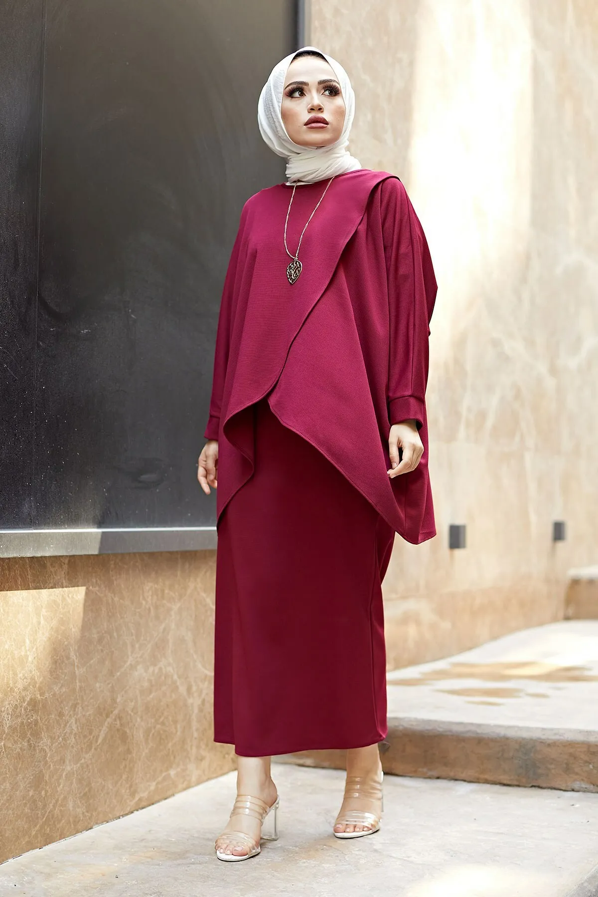 

Women's Tunic Skirt Suit Kombin Hijab Kombin Bottom Top Muslim dress hijab Muslim üstleri women suit dress abayas