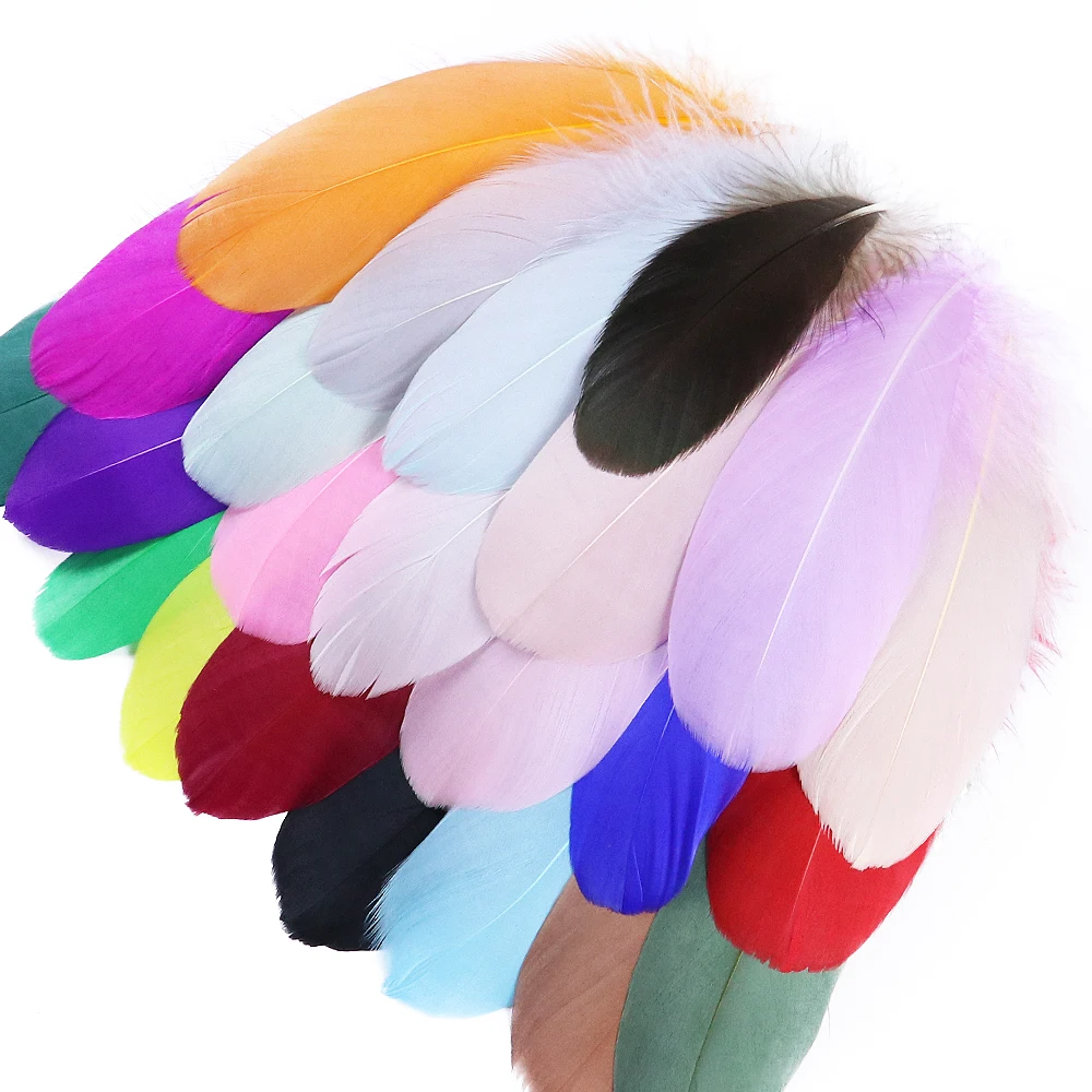 Artigianato per feste colorate Piume di cigno Decorazioni per matrimoni Plume Piuma d'oca bianca naturale Creazione di gioielli Accessori per la casa fai da te 13-18 cm