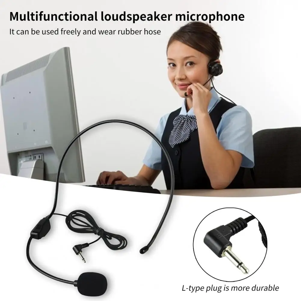 Loudspeaker Wired Microphone Black Mini Microphone Portable High Sensitivity Convenient Universal Mic Voice Amplifier for Studio