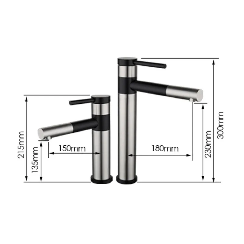 Bathroom Basin Faucet Hot and Cold Mixer Tall Sink Vessel Tap 360 Degree Rotate Stainless Steel Bathroom Lavotory Sink Faucets