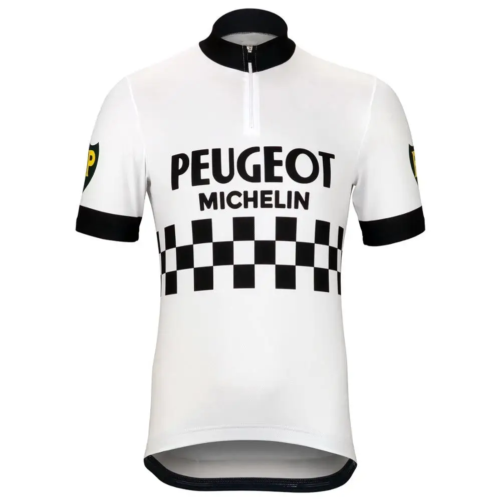 PEUGEOTful TEAM WHITE Retro Classic Cycling Jerseys Set Racing Bicycle Summer Short Sleeve Clothing Kit Maillot Ropa Ciclismo