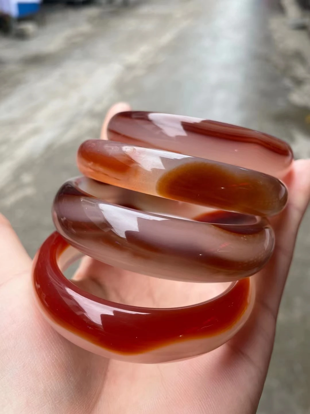 Best Holiday Gift New Authentic Real Jade Bracelet Natural Agate Chalcedony Bangle Original Ecological Pattern Fashion Jewelry