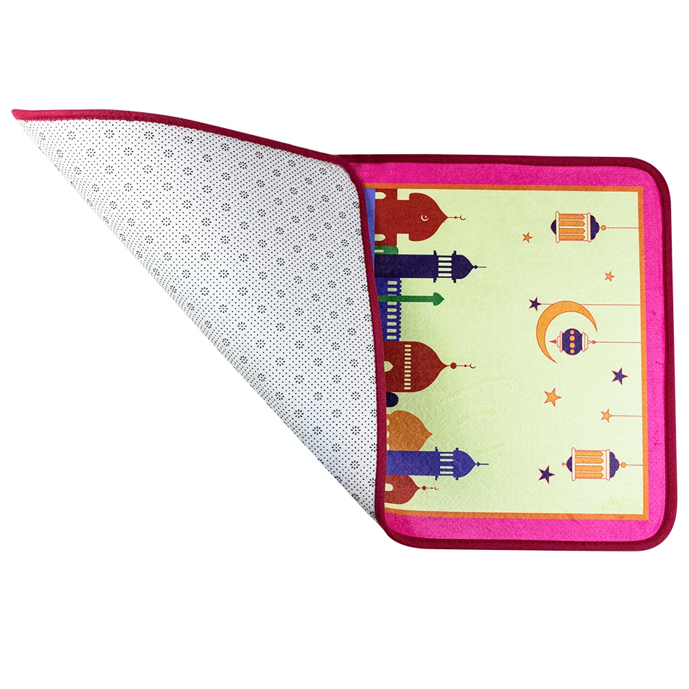 Tappeto da preghiera islam spesso tappeto da preghiera per bambini 90x50cm tappeto per bambini regalo islamico tappeto per bambini tappeto da