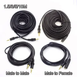 1.5/3/5/10M 3.5mm Stereo Male to Male Jack Male to Female Audio Aux Extension Cable Cord for Computer Laptop MP3/MP4 H10