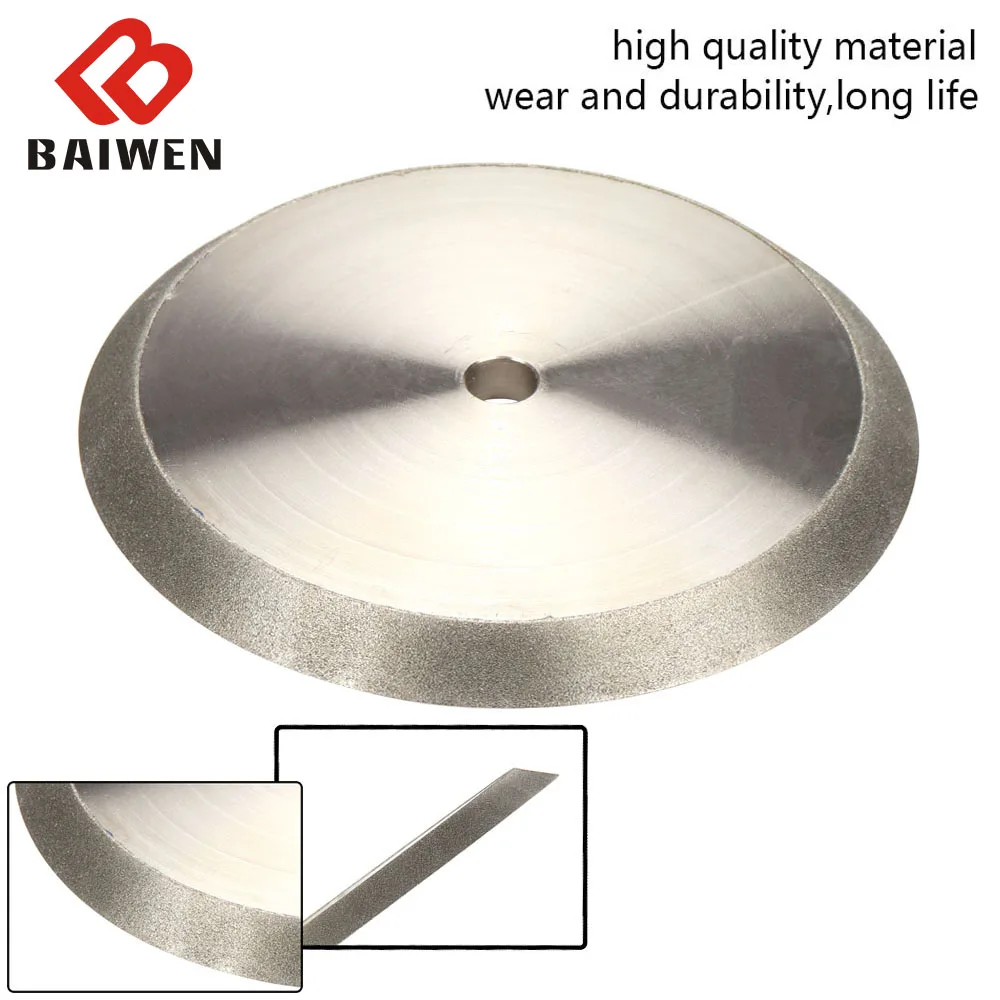 

125mm Hypotenuse Electroplated Diamond Grinding Wheel 45° Cup Grinder Disc Tungsten Steel Milling Cutter Polishing Rotating Tool