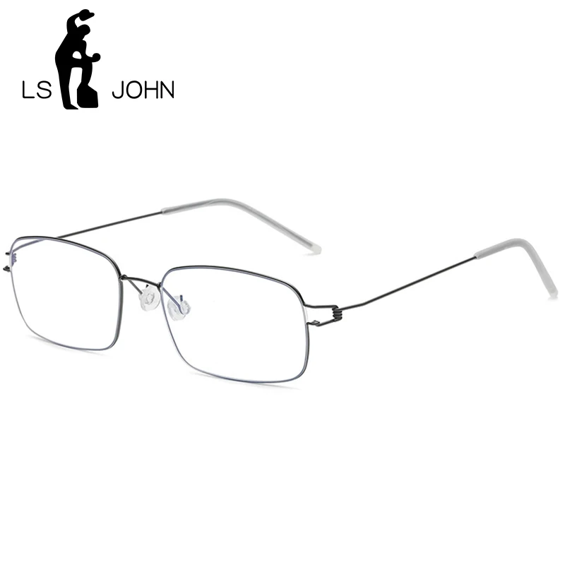 

LS JOHN BRAND Square Reading Glasses Men Women Ultralight Screwless Anti Blue Ray Prescription Presbyopic Eyewear +1.0 to +4.0