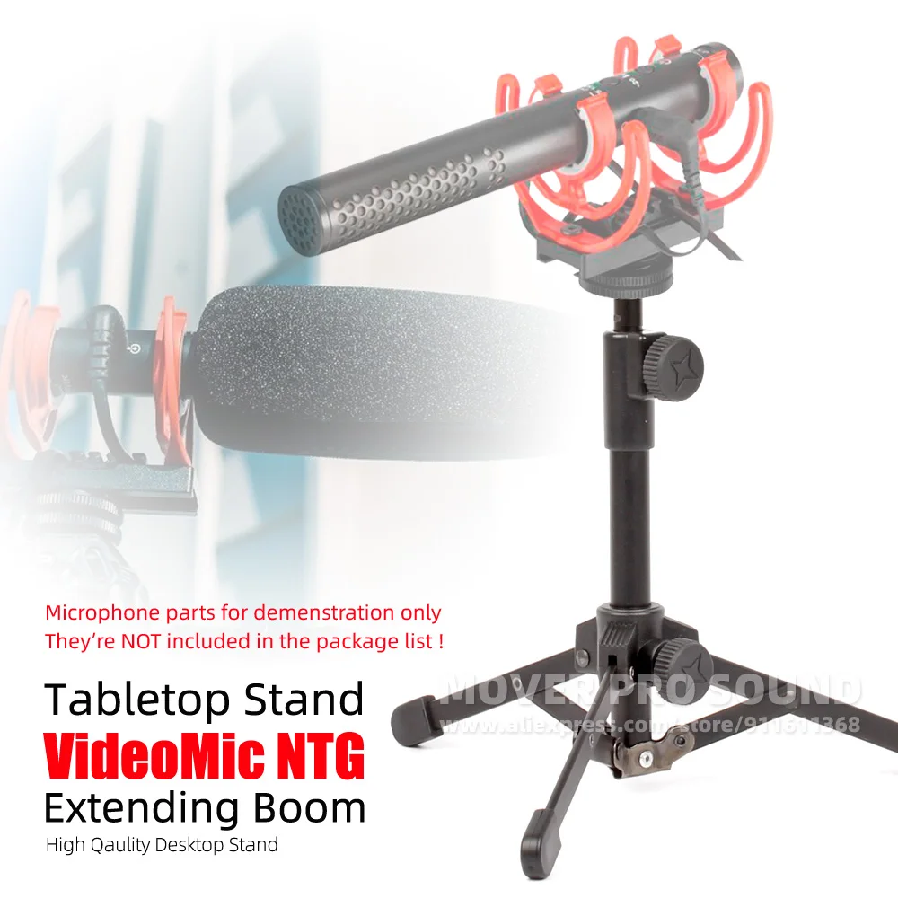 Estendendo Desktop Tripé Microfone Suporte para Rode Videomic Ntg Vídeo Microfone Boom Mesa de Montagem Mesa Titular Mike Ajustável