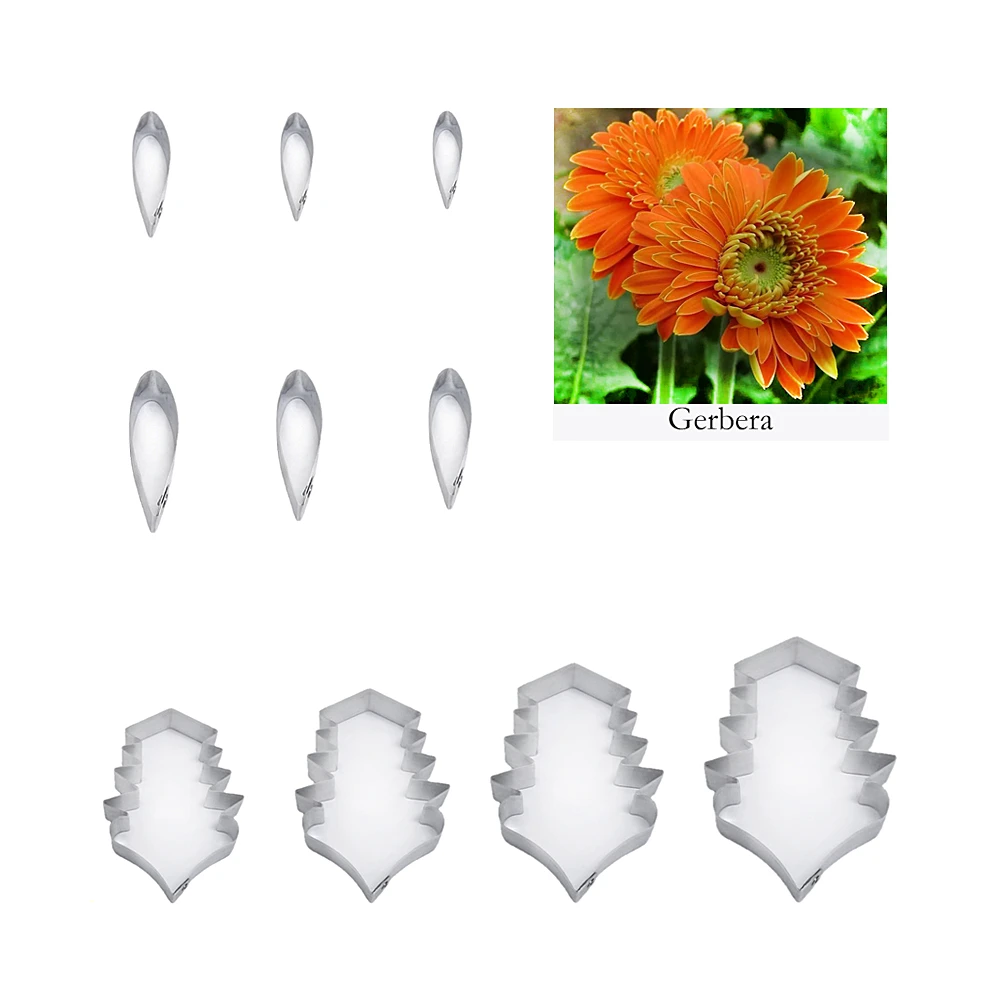 Gerbera  fondant sugar flower cutters baking cake decorations Polymer Clay Cold Porcelain gumpaste tools