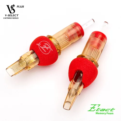 Imagen 2 del producto Agujas para cartuchos de tatuaje EZ v-select, además de cubiertas curvas de espuma Magnum para cartucho, máquina de tatuaje rotativa, empuñaduras de tatuaje, 16 unids/caja