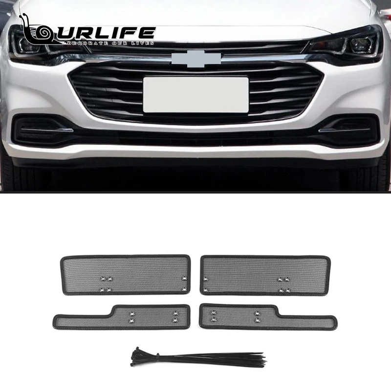 

For Chevrolet Cruze 2019 2020 2021 Car Accessories Front Grille Insert Net Anti-insect Dust Garbage Stainless Inner Cover Mesh