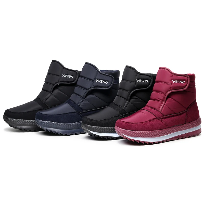 SNOW SHOES Men Boots Winter with Fur 2022 Warm Snow Boots Men Winter Work Casual Shoes Sneakers High Top Rubber Ankle Boots