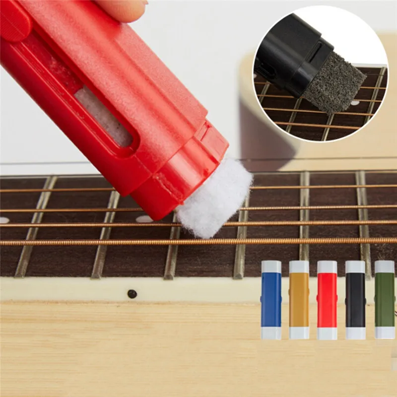 Electrical Guitar Bass String Cleaner Rust Remove Pen with String Lubricate for Music Instrument Care Guitar Accessories new