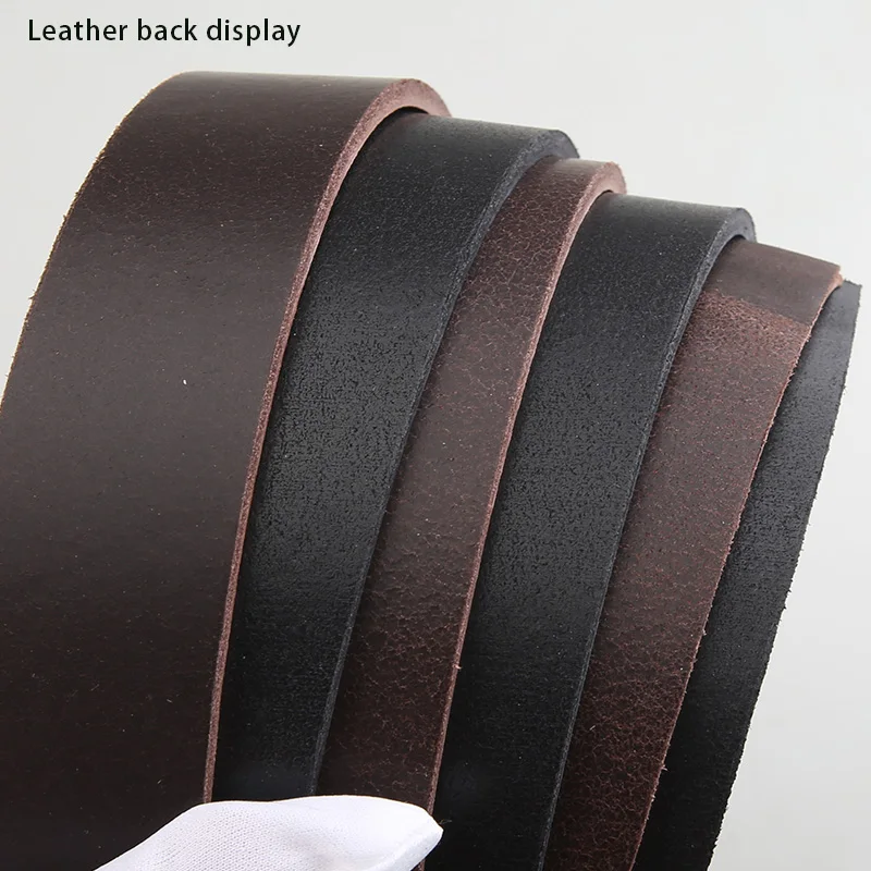Tuscany Italy Vegetable Tanned Leather Genuine Leather Men\'s High Quality Belts Full-Grain Leather Handmade DIY Headless Belt