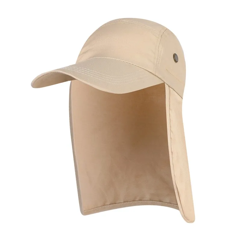 Unisex Fishing Hat Sun Visor Cap Hat Outdoor UPF 50 Sun Protection with Removable Ear Neck Flap Cover for Hiking