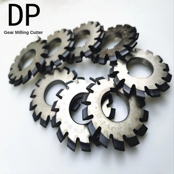 เครื่องตัดเกียร์นิ้ว 8 ชิ้นเกียร์ HSS ตัดเครื่องมือความดันมุม 14.5 องศา DP8 DP16D P18 DP20 1-8 ชุด