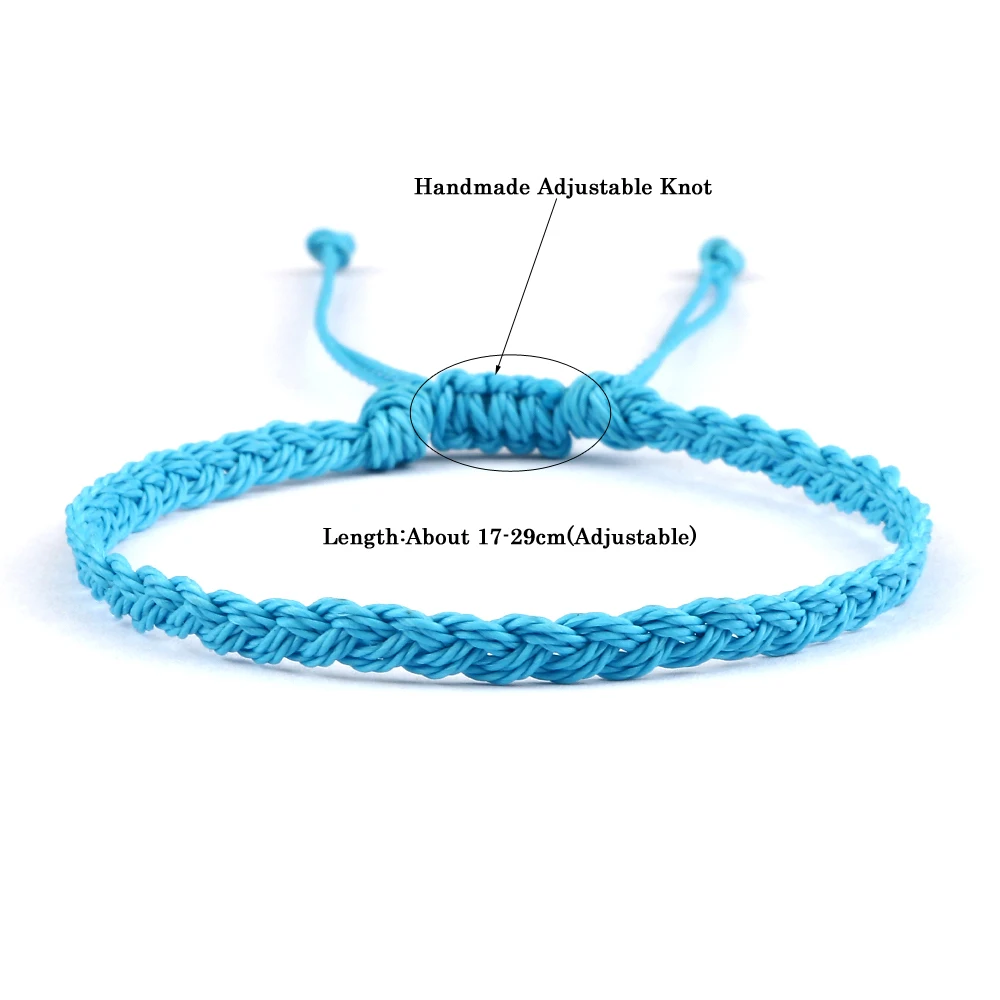 Women Handmade Woven Bracelets Waterproof Wax Thread Wrap Rope Knot Bracelets Men Tibetan Buddhist Bracelet Friend Jewelry Gifts