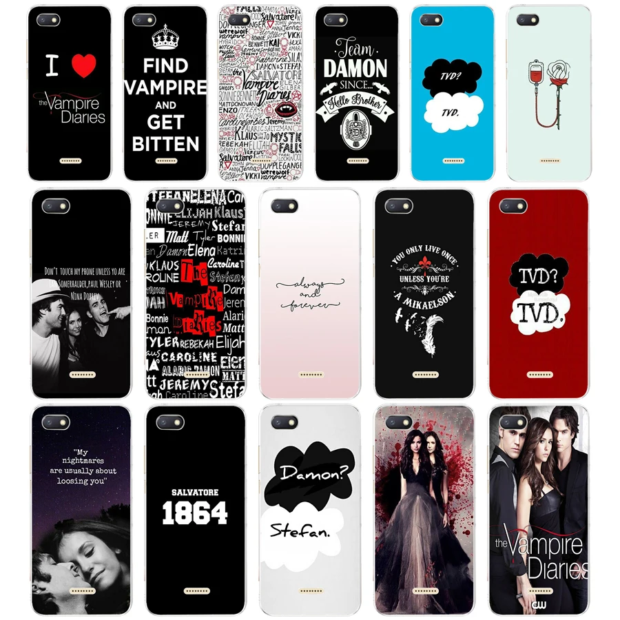 124SD The Vampire Diaries 02 Soft Silicone Tpu Cover phone Case for xiaomi redmi 6 Pro 6A note 5 6 Pro mi 8 lite