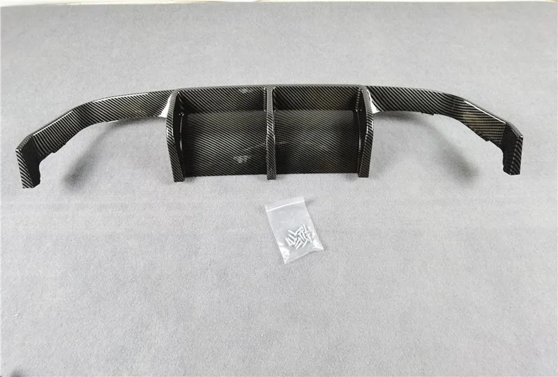 3-Pcs Car Bumper Rear Diffuser Lip Carbon Pattern For BMW F82 F83 M4 2014-2018