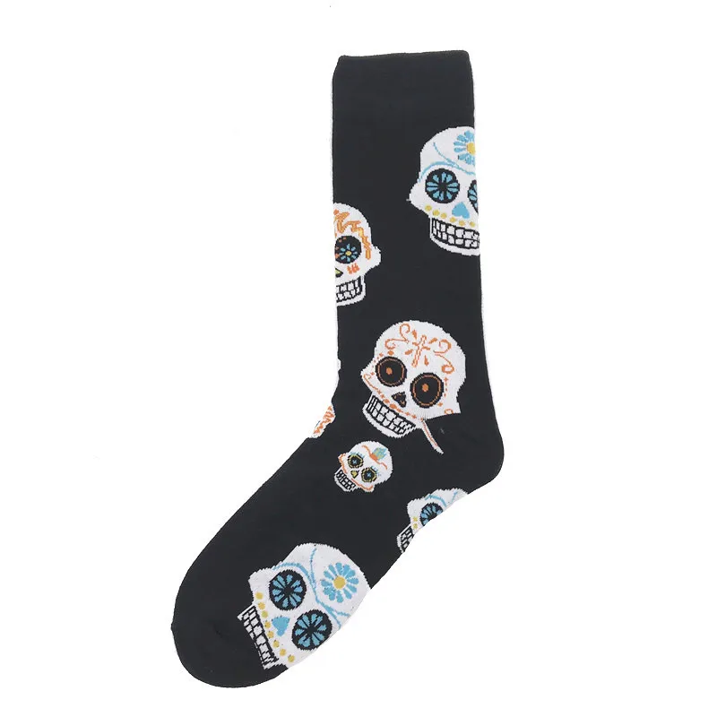 Chaussettes amusantes en coton peigné pour hommes, motif chat, singe, Clown, décontracté, nouvelle collection automne hiver