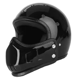 Motorcycle Helmet Retro Cafe Racer Vintage Motocross Open Face Kask Full  Casco Moto Modular DOT ApprovedCe