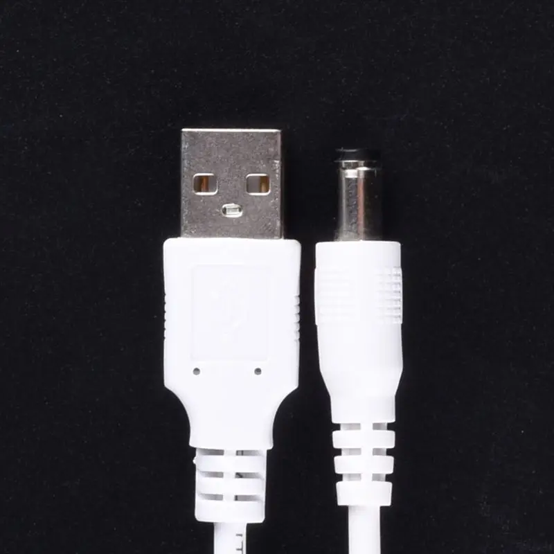 USB Male to DC 5.5x2.1 mm DC5V Power Supply Socket Line Charging Adapter Connector Cable