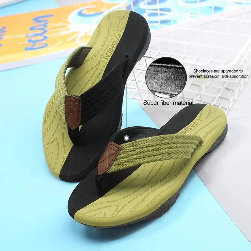 New Men\'s Flip Flops Casual Shoes For Man Summer Surf Beach Slippers Non-slip Shoes For Summer Outdoor Travel Тапочки Для Дома