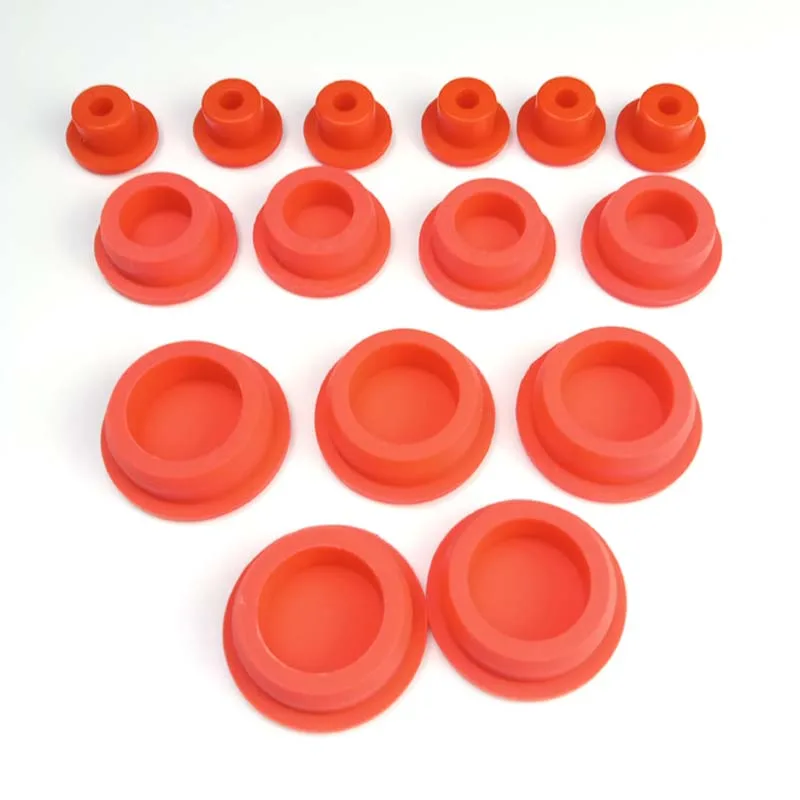 

Bore 15-48.5mm Red Round Silicone Rubber Seal Hole Plug Blanking End Caps Seal T Type Stopper