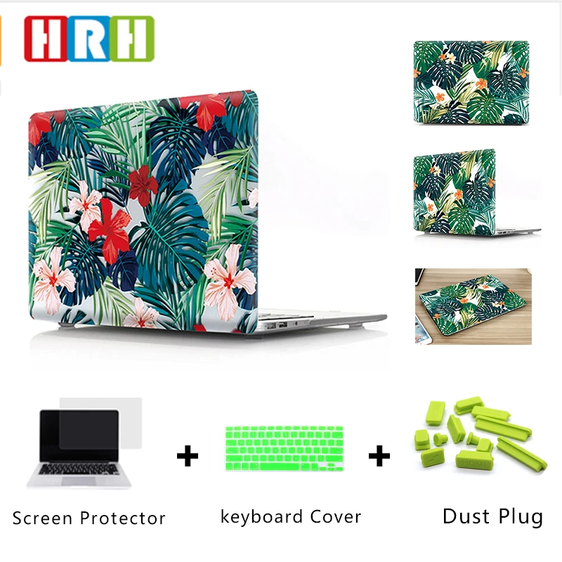 

HRH Palm Leaves Coated PC Hard Protective Plastic Case for MacBook Pro Air Retina 11 12 13 15 Touch Bar A2159 A2141 A2289 A2251