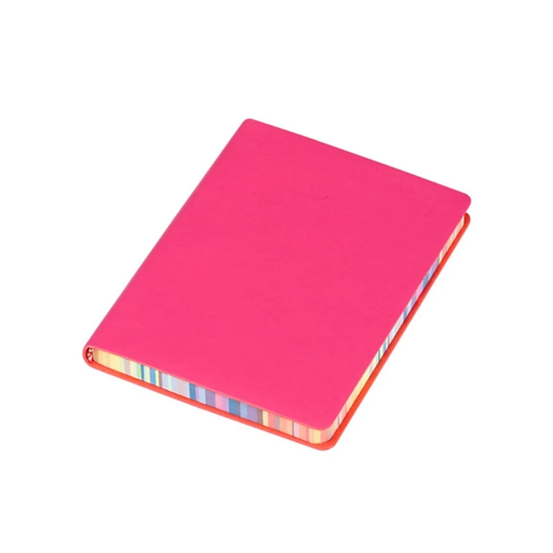 Leather Business Notebook Rainbow Edge Design Ideal for Teachers Business Women/Men Writers Journalists Office Clerks