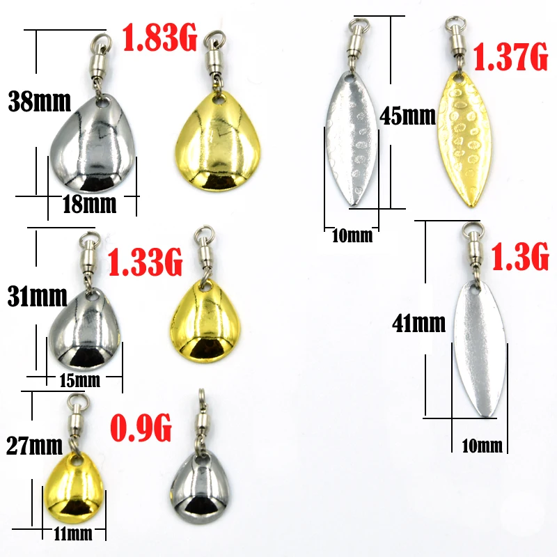 20pc/box DIY Spinner Bait Spoon Gold Silver Fishing Lure Artificial Bait Accessories Noise Metal Spinner VIB Tail Fishing Sequin