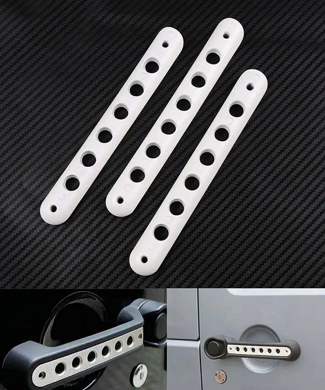 2/4 Doors Aluminum Door Handle Insert Stickers For Jeep Wrangler JK 2007-2017 Accessories Grab Handle Cover Trim Knob Grips