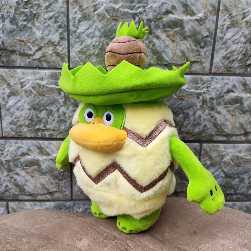 Original tkakrk tomy pokemon ludicolo brinquedo de pelúcia macio bonecas de pelúcia 24cm kawaii presente do miúdo