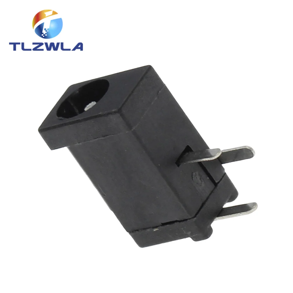 10PCS Hot Sales High Quality DC-002 0.3A 50V Black DC Power Jack Socket Connector DC002 3.5*1.3mm 1.3 Socket