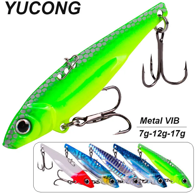 YUCONG 1PC Metal Jigs Lure 7-12-17g Sinking Jigging Bait Trolling Fishing leurre Vibration Yerse cebo Hartbait Fisching