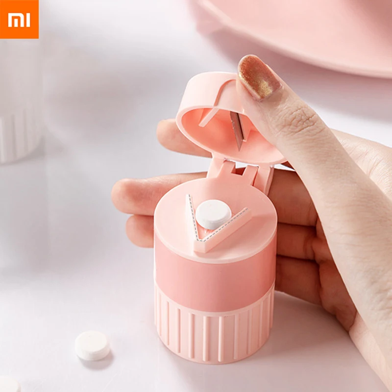 Xiaomi Portable Pill Cutter Multifunctional Pill Box Plastic Container For Tablets Cutter Pill Dispenser Pill Cases