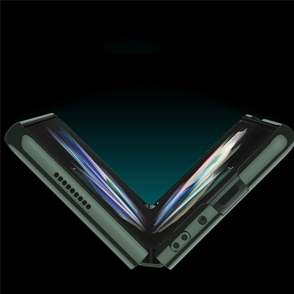 For Samsung Case Galaxy Z Fold 3 5G Cover Plating Transparent Phone Case Shockproof Back Cover