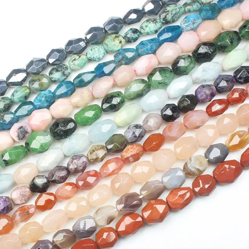 100% Natural stone Beads 15inch , Inregular Faceted 5-12mm Cirtine , Charoite ,Apatite , Kunzite , For DIY Jewelry Making