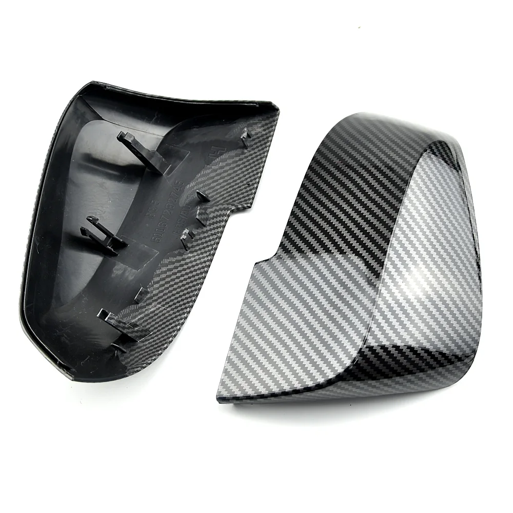 1 Pair Rearview Mirror Cover Side Wing Rear View Mirror Case Covers Glossy Black For BMW F20 F21 F22 F30 F32 F36 X1 F87 M3